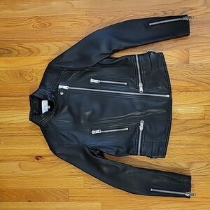Reiss leather motorcycle jacket
